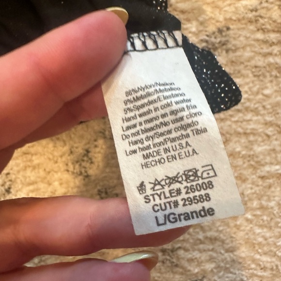 Black Rhinestone Body Suit - Picture 3 of 5